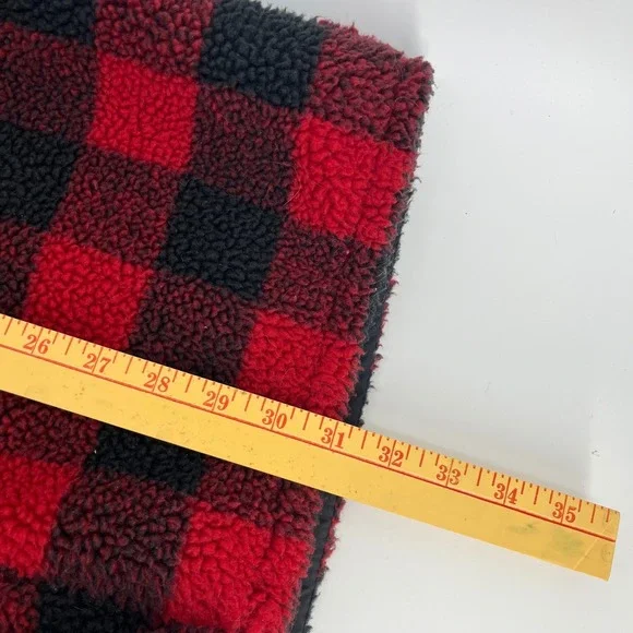 Levi Mens Sherpa Fleece Buffalo Plaid‎ Shirt Jacket Denim Collar Size M - Picture 7 of 7